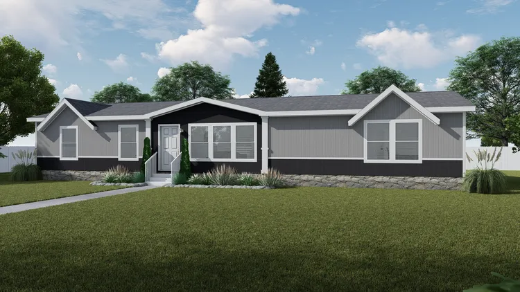 The TU3068A Exterior. This Manufactured Mobile Home features 4 bedrooms and 2 baths.