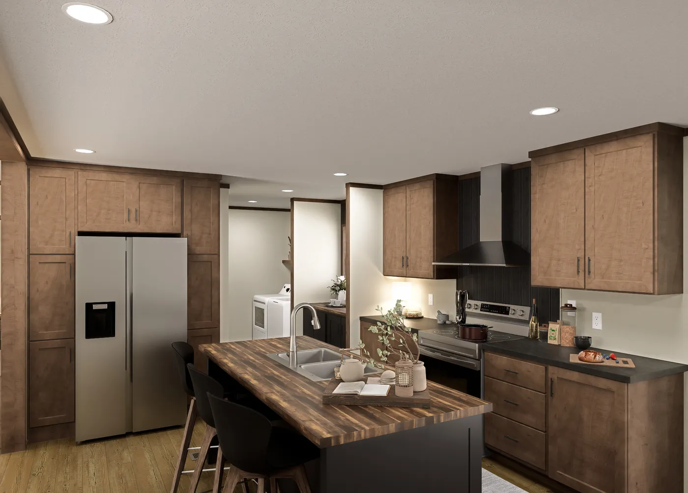 The BOONE Exterior. This Manufactured Mobile Home features 4 bedrooms and 2 baths.