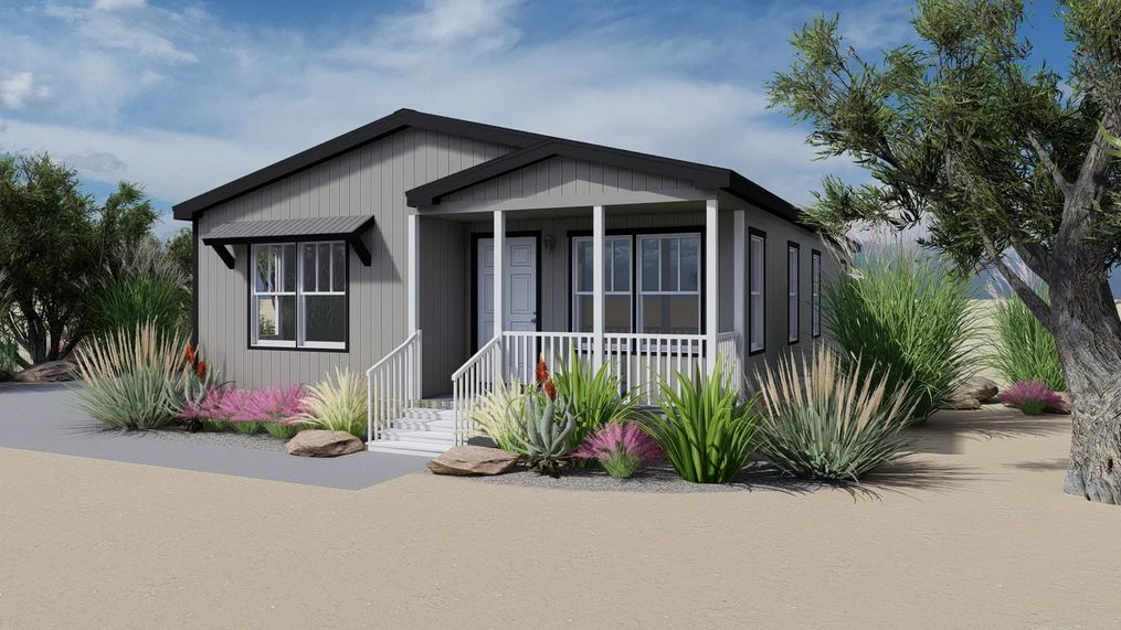 The THE WOODLANDS 2.0 Exterior. This Manufactured Mobile Home features 2 bedrooms and 2 baths.