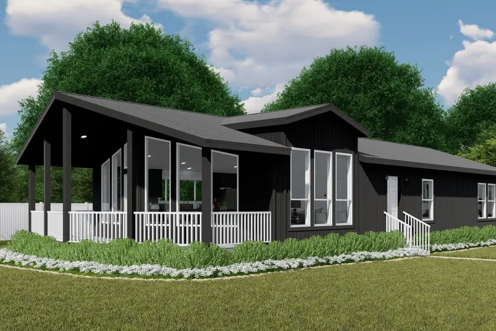 The ING564F SHASTA              GW Exterior. This Manufactured Mobile Home features 3 bedrooms and 2 baths.