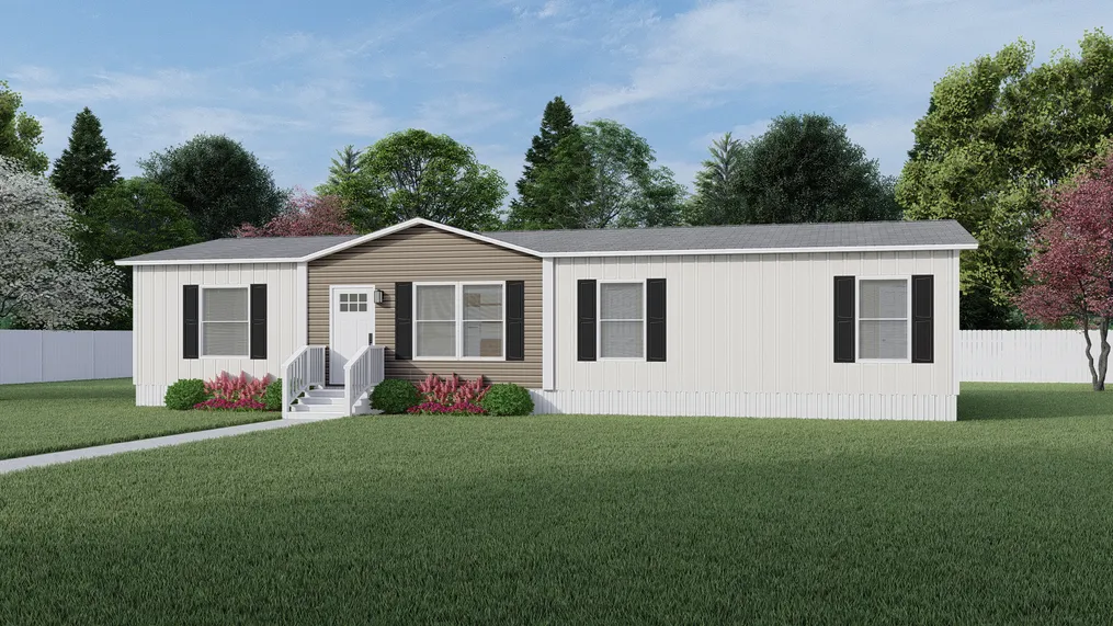 The BOONE Exterior. This Manufactured Mobile Home features 4 bedrooms and 2 baths.