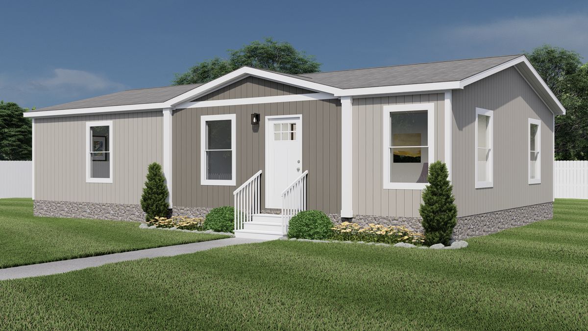 The ABBEY ROAD Exterior. This Manufactured Mobile Home features 3 bedrooms and 2 baths.