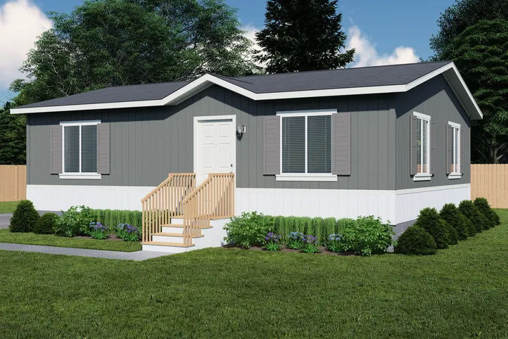 The FAIRPOINT 24322B Optional Cottage Exterior. This Manufactured Mobile Home features 2 bedrooms and 1 bath.