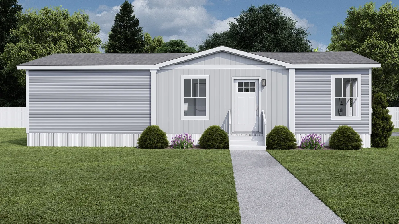 The RISING SUN Exterior. This Manufactured Mobile Home features 2 bedrooms and 2 baths.