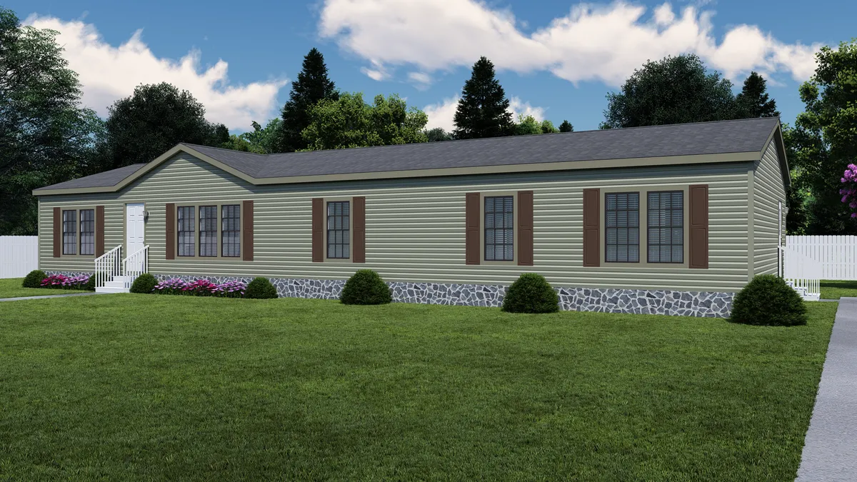The THE BIG EASY Exterior. This Manufactured Mobile Home features 4 bedrooms and 3 baths.