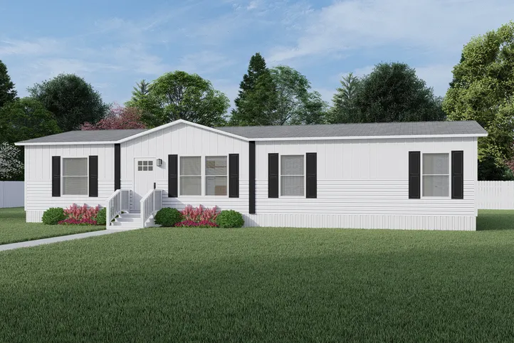The BOONE Exterior. This Manufactured Mobile Home features 4 bedrooms and 2 baths.