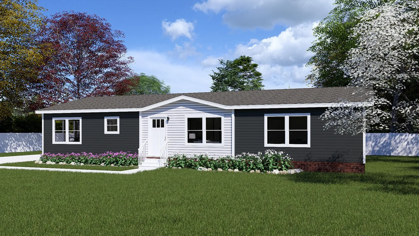 The ULTRA PRO JEWEL 3 BR 32X60 Exterior. This Manufactured Mobile Home features 3 bedrooms and 2 baths.
