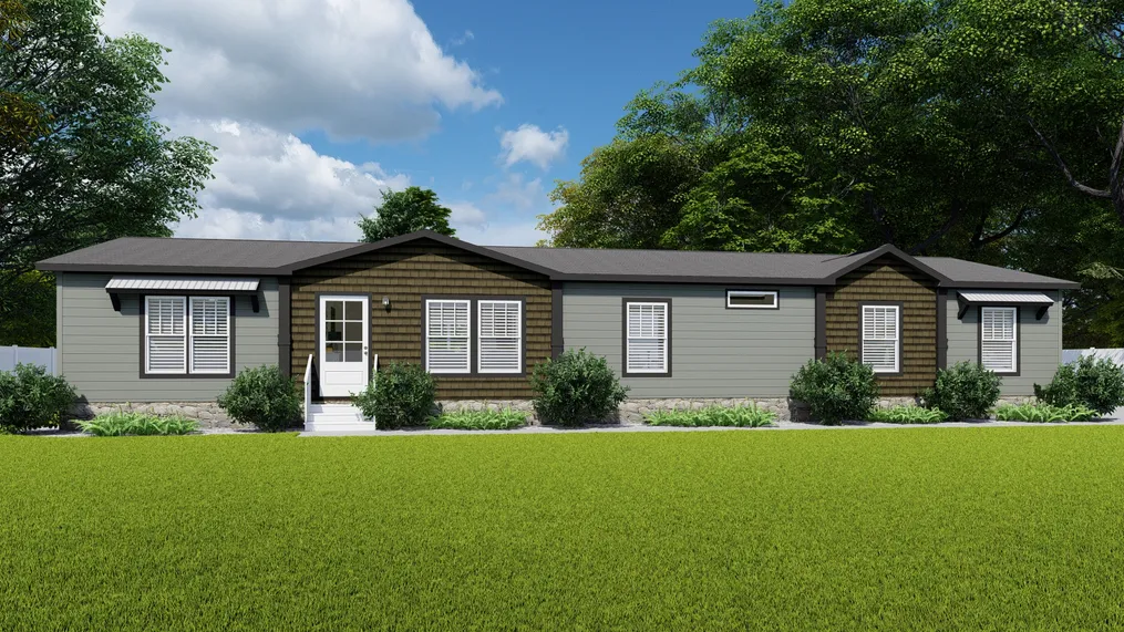 The THE LOUIS Exterior. This Manufactured Mobile Home features 4 bedrooms and 3 baths.