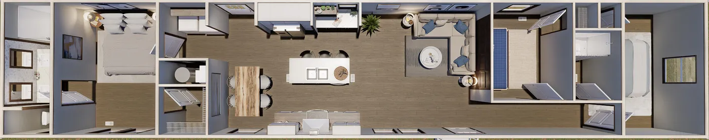 The HUDSON Exterior. This Manufactured Mobile Home features 3 bedrooms and 2 baths.