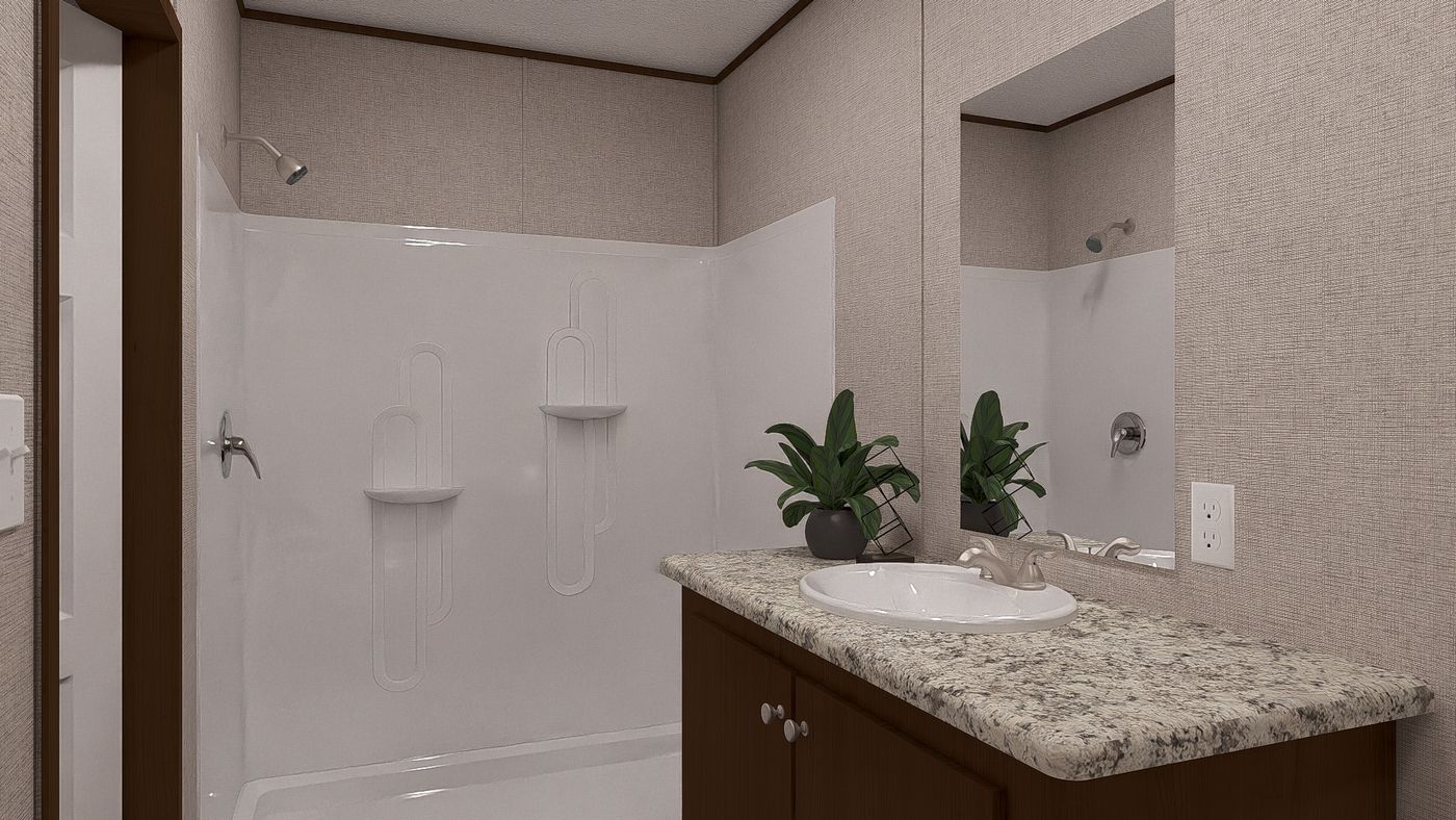 The ASPEN Exterior. This Manufactured Mobile Home features 3 bedrooms and 2 baths.