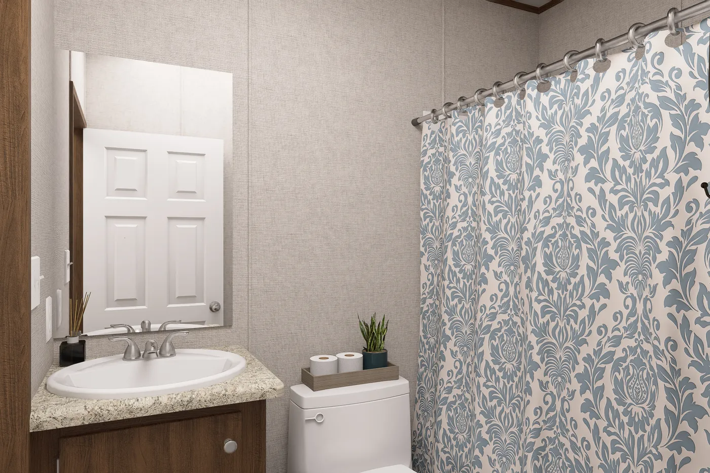 The CYPRESS Exterior. This Manufactured Mobile Home features 4 bedrooms and 2 baths.