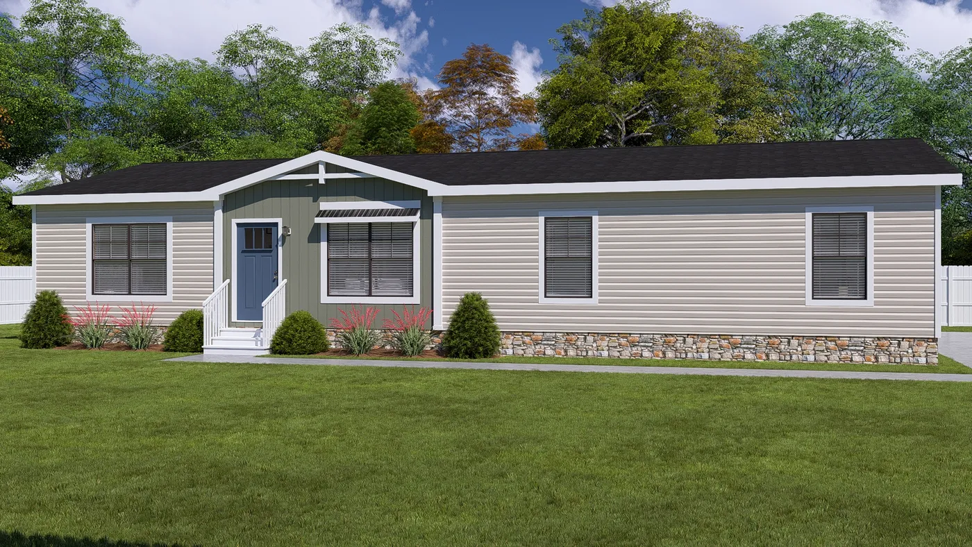 The ISABELLA ELITE Exterior. This Manufactured Mobile Home features 3 bedrooms and 2 baths.