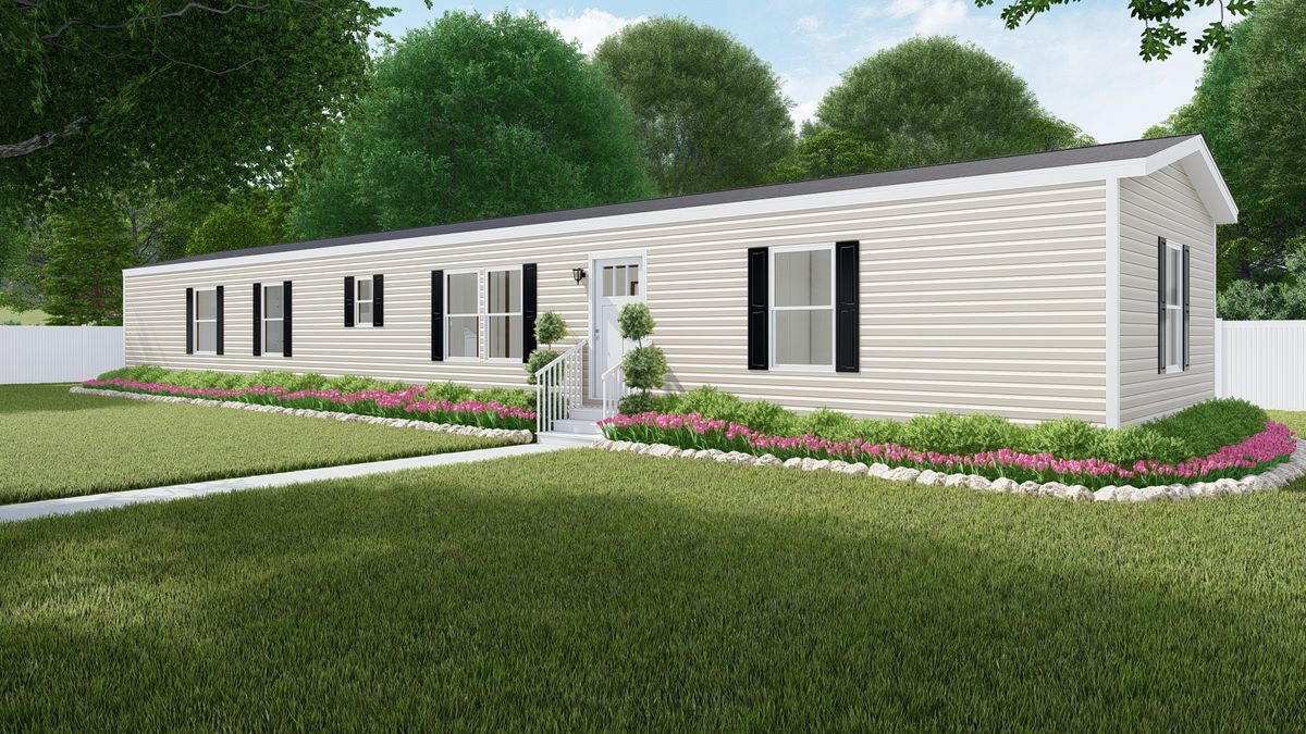 The THE GRAND Exterior. This Manufactured Mobile Home features 3 bedrooms and 2 baths.