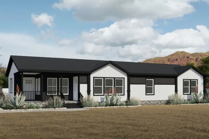 The LULAMAE 3 Exterior. This Manufactured Mobile Home features 3 bedrooms and 2 baths.