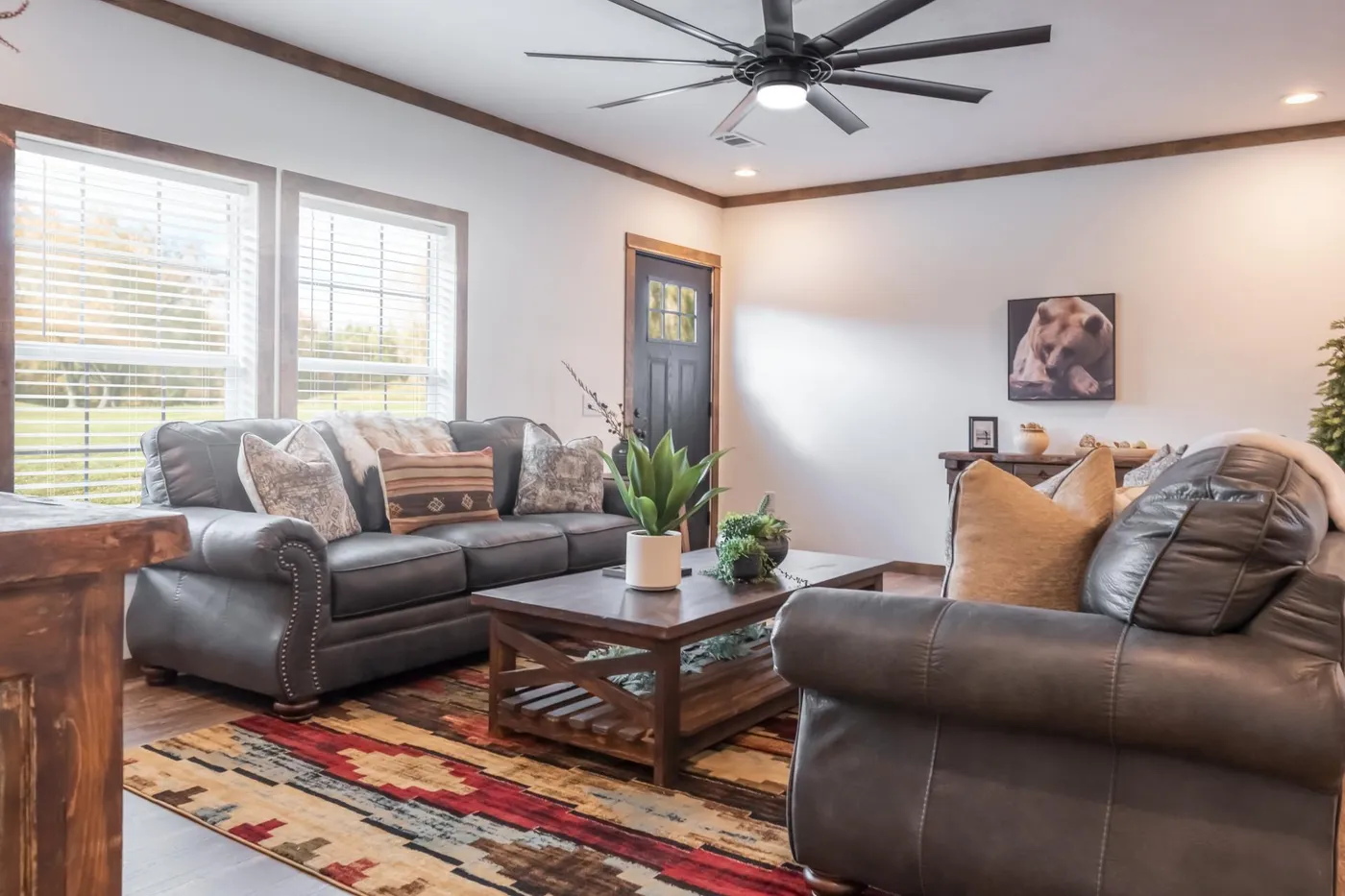 The THE MAGNOLIA Exterior. This Manufactured Mobile Home features 4 bedrooms and 3 baths.
