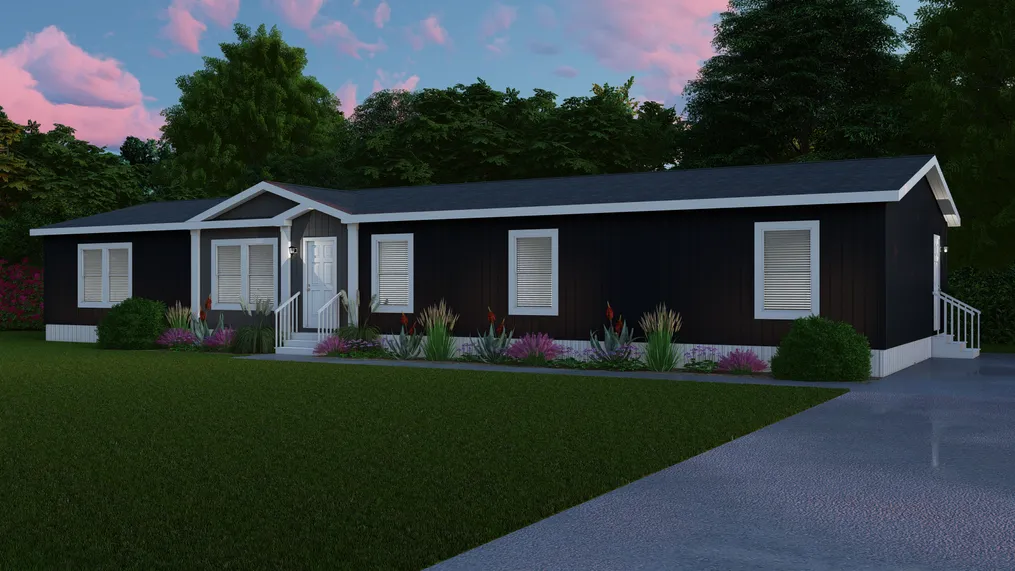 The ABSOLUTE VALUE Exterior. This Manufactured Mobile Home features 4 bedrooms and 2 baths.