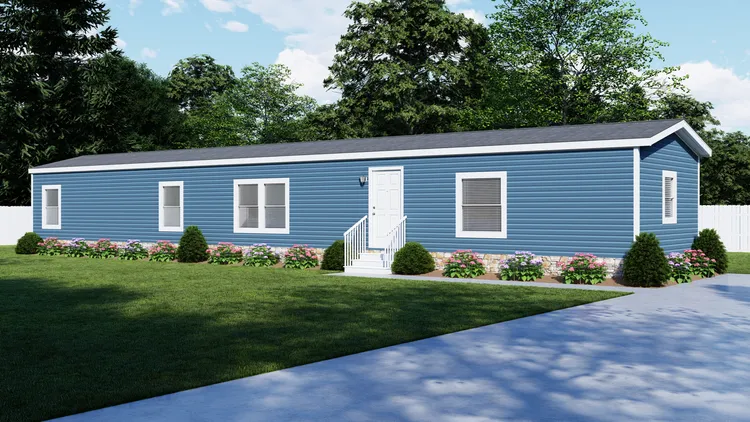 The LIBERTY Exterior. This Manufactured Mobile Home features 3 bedrooms and 2 baths.
