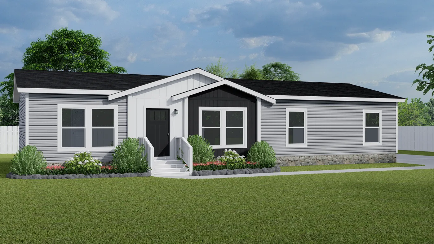 The STERLING ANNIVERSARY Exterior. This Manufactured Mobile Home features 3 bedrooms and 2 baths.