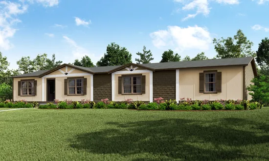 The BORDEAUX ELITE Exterior. This Manufactured Mobile Home features 3 bedrooms and 2 baths.