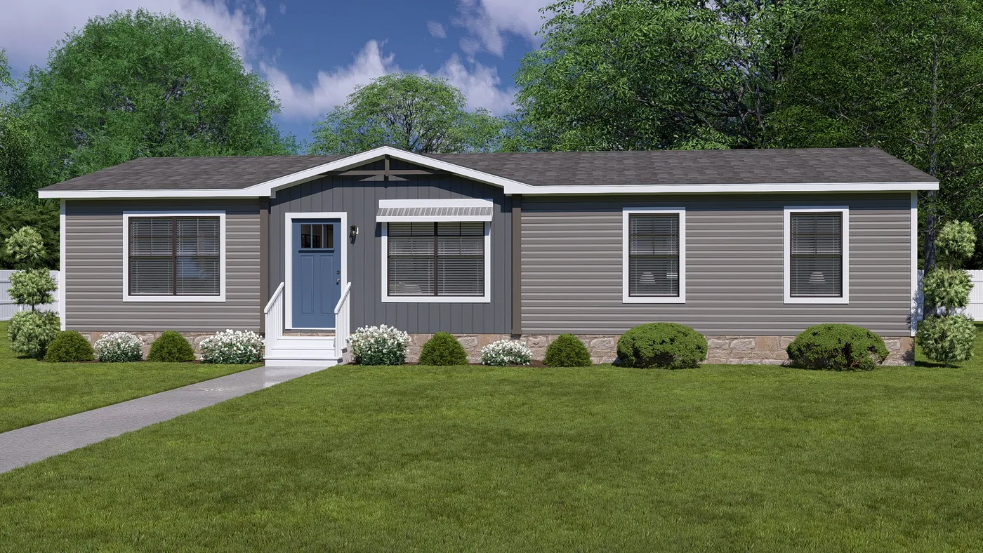 The WILDER Exterior. This Manufactured Mobile Home features 3 bedrooms and 2 baths.