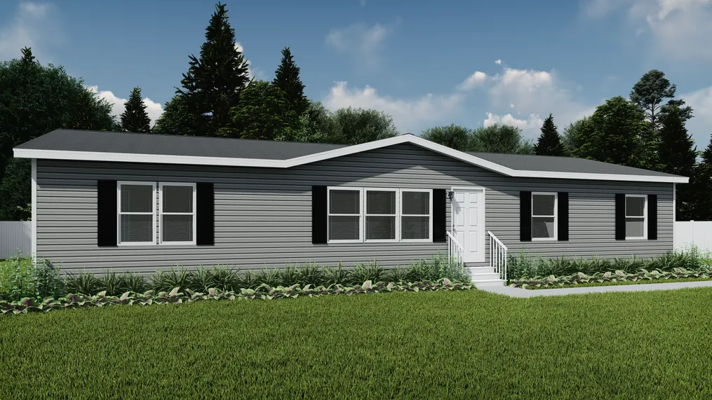 The THE HAPPY VALLEY Exterior. This Manufactured Mobile Home features 3 bedrooms and 2 baths.