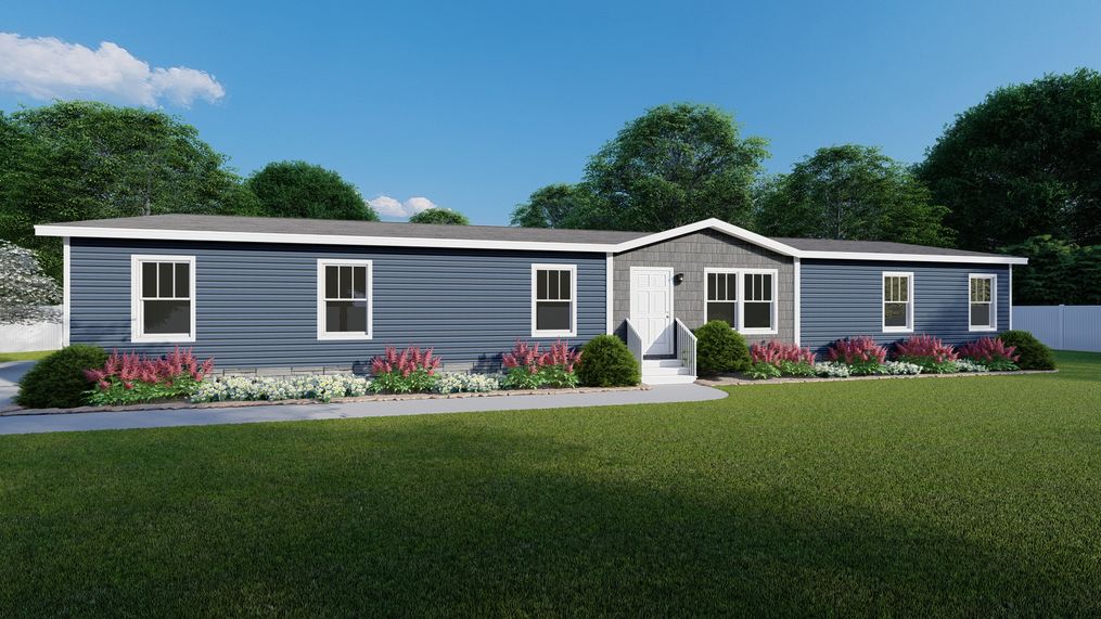 The 4225 "PANAMA" 7628 Exterior. This Manufactured Mobile Home features 4 bedrooms and 2 baths.