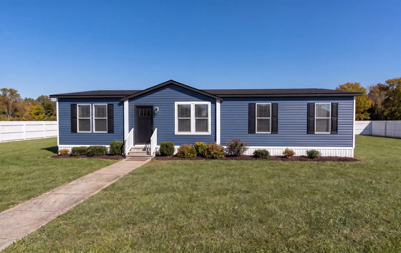 The LINCOLN Exterior. This Manufactured Mobile Home features 3 bedrooms and 2 baths.
