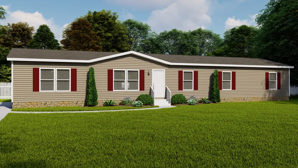 The TRADITION 76C Exterior. This Manufactured Mobile Home features 4 bedrooms and 2 baths.