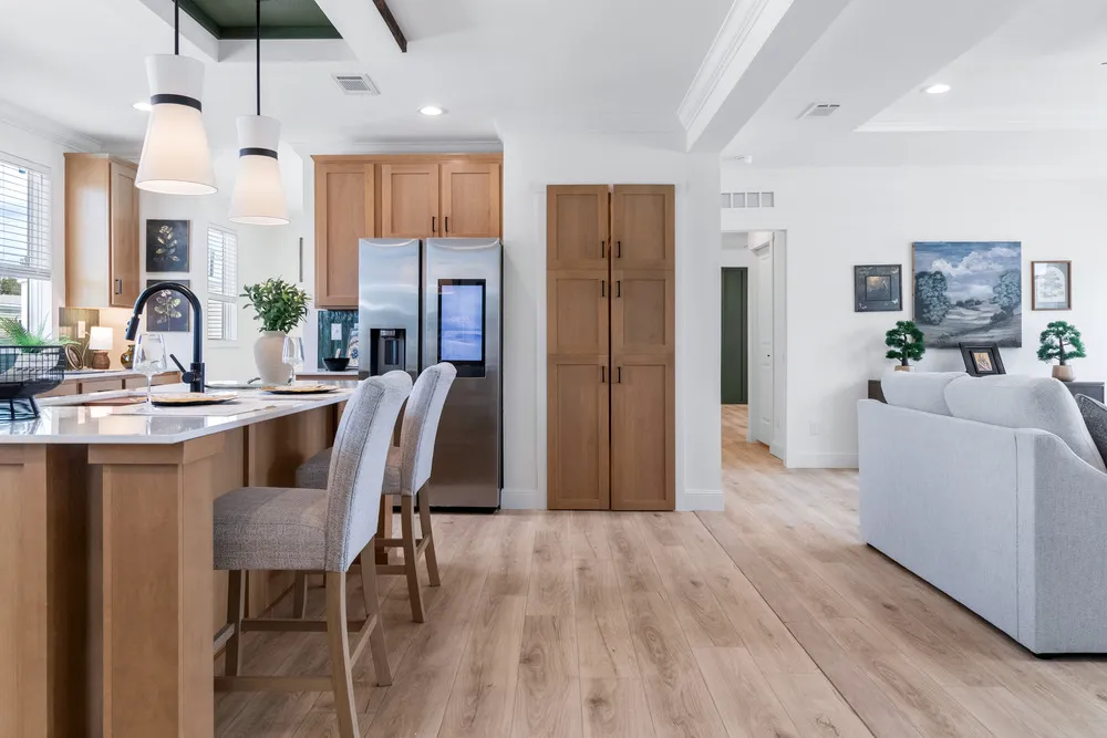 The THE OCEANSIDE 3 Exterior. This Manufactured Mobile Home features 3 bedrooms and 2 baths.
