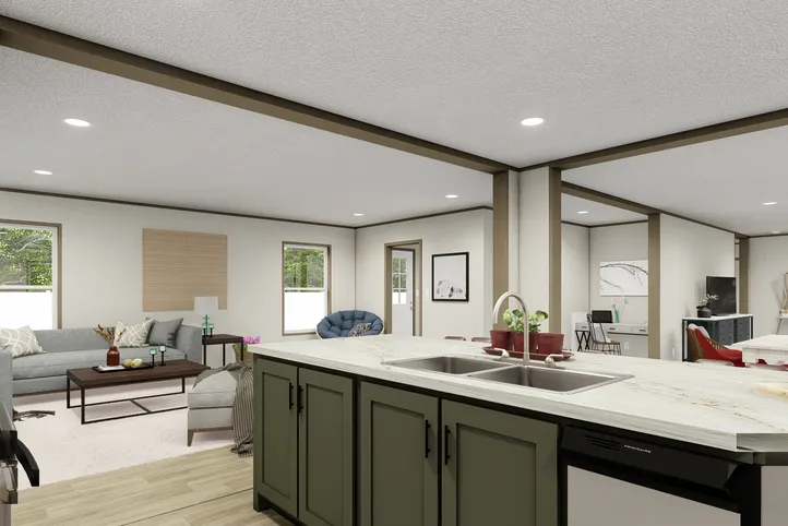 The EVEREST Exterior. This Manufactured Mobile Home features 4 bedrooms and 2 baths.