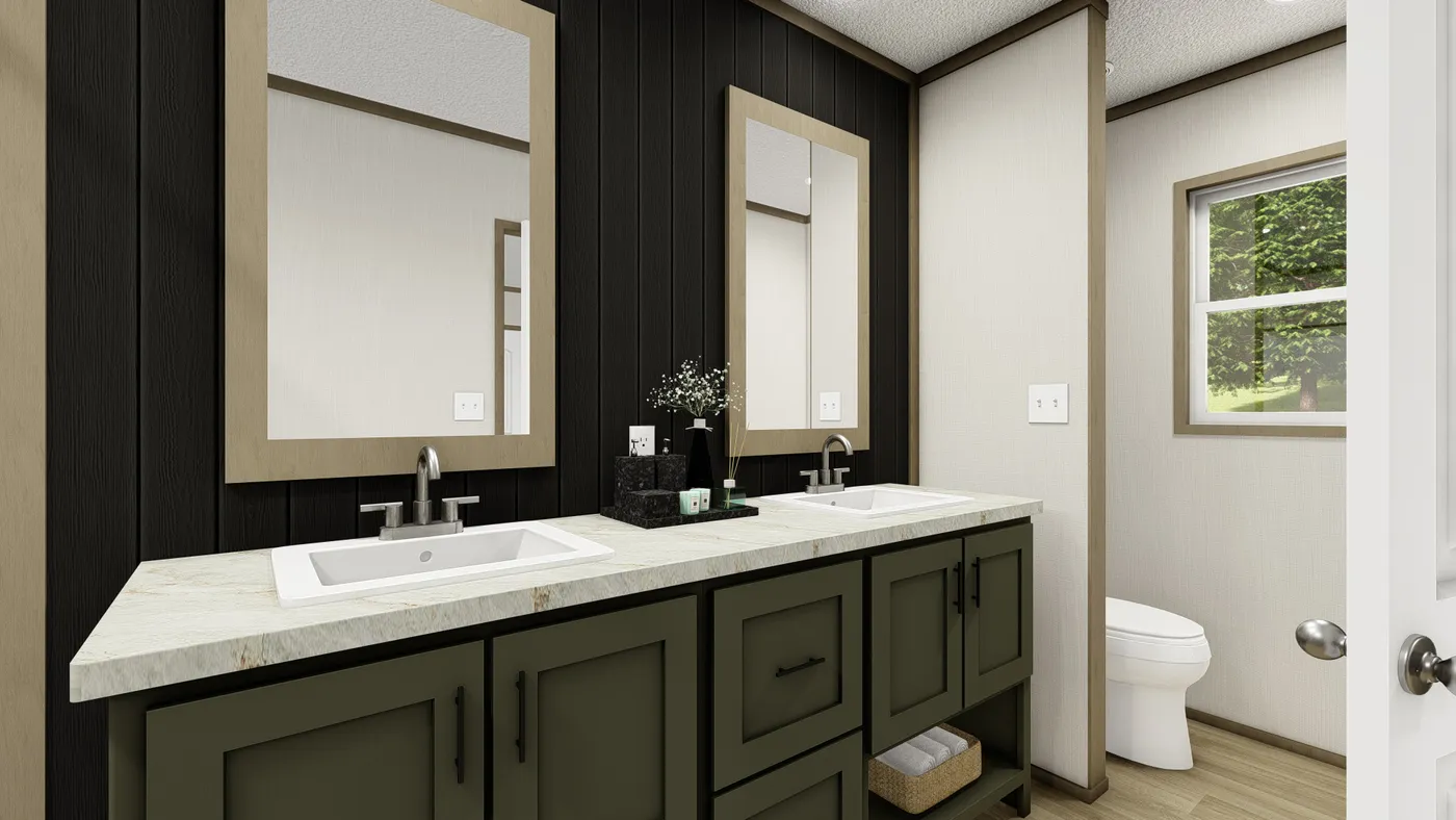 The VOYAGE Exterior. This Manufactured Mobile Home features 3 bedrooms and 2 baths.