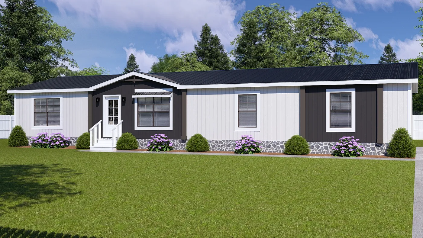 The EVERETT ELITE Exterior. This Manufactured Mobile Home features 4 bedrooms and 3 baths.