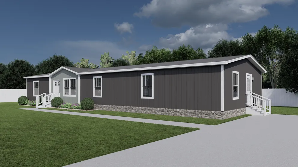 The SUPERFLY Exterior. This Manufactured Mobile Home features 4 bedrooms and 2 baths.