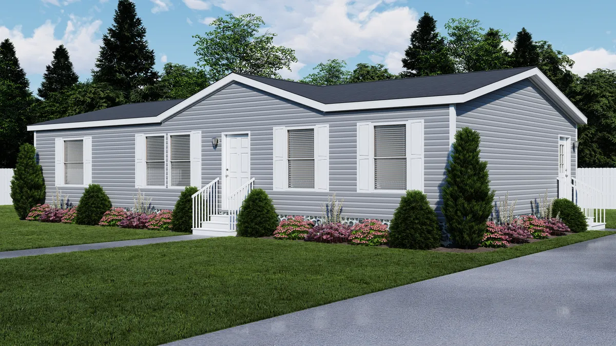 The 5228-E785 THE PULSE Exterior. This Manufactured Mobile Home features 3 bedrooms and 2 baths.