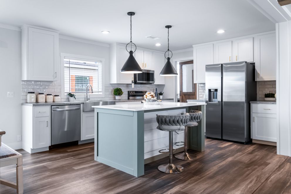 The LIZZIE Exterior. This Manufactured Mobile Home features 3 bedrooms and 2 baths.