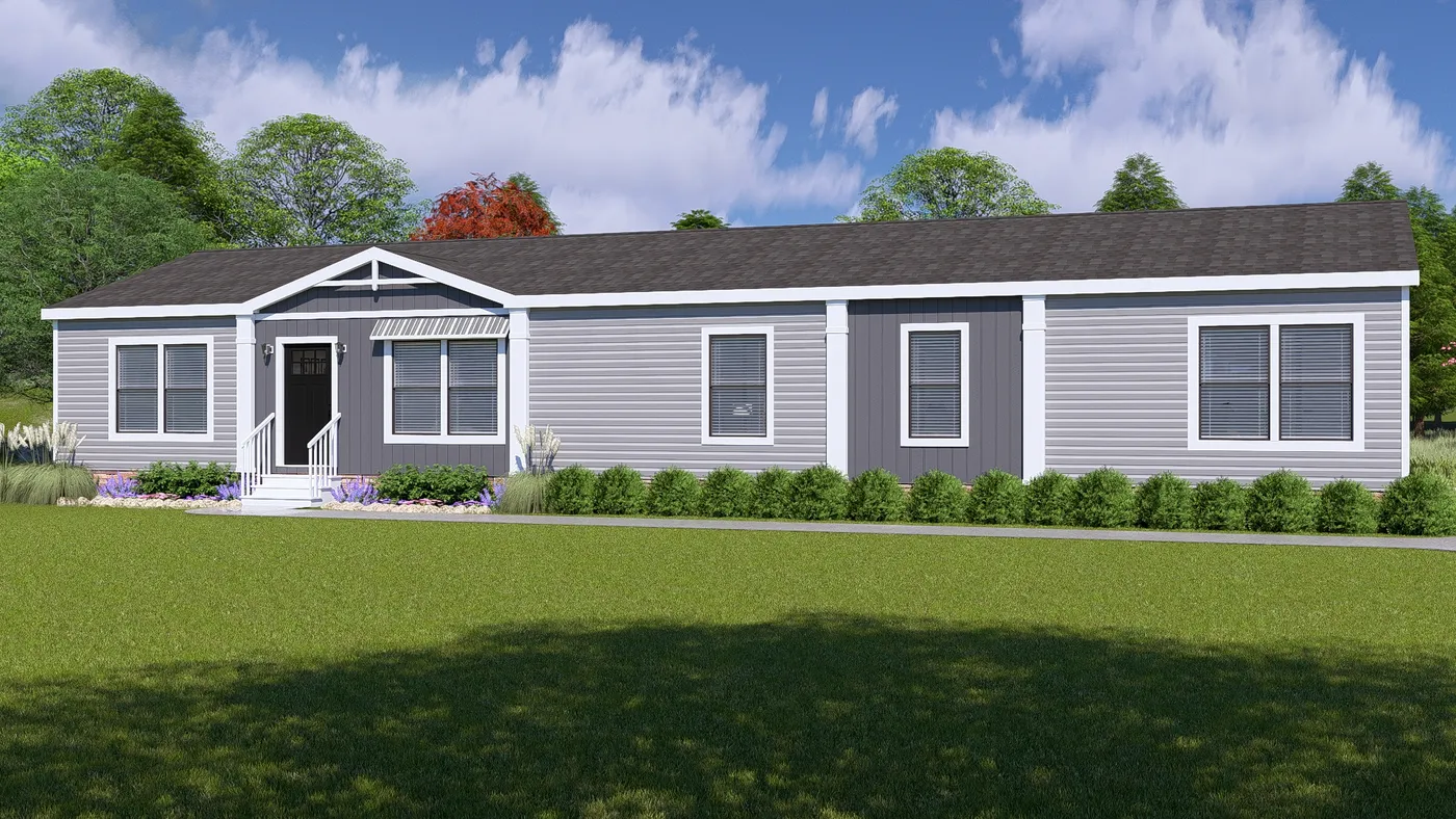 The FARM 4 FLEX Exterior. This Manufactured Mobile Home features 4 bedrooms and 3 baths.