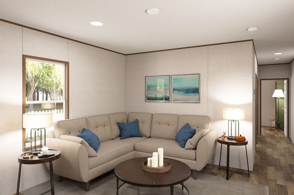 The HICKORY Exterior. This Manufactured Mobile Home features 3 bedrooms and 2 baths.