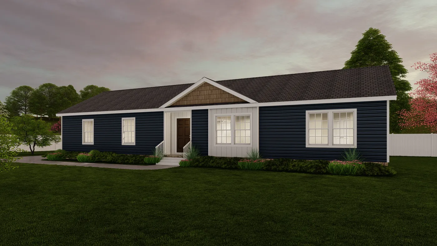 The 3533 JAMESTOWN Exterior. This Modular Home features 3 bedrooms and 2 baths.