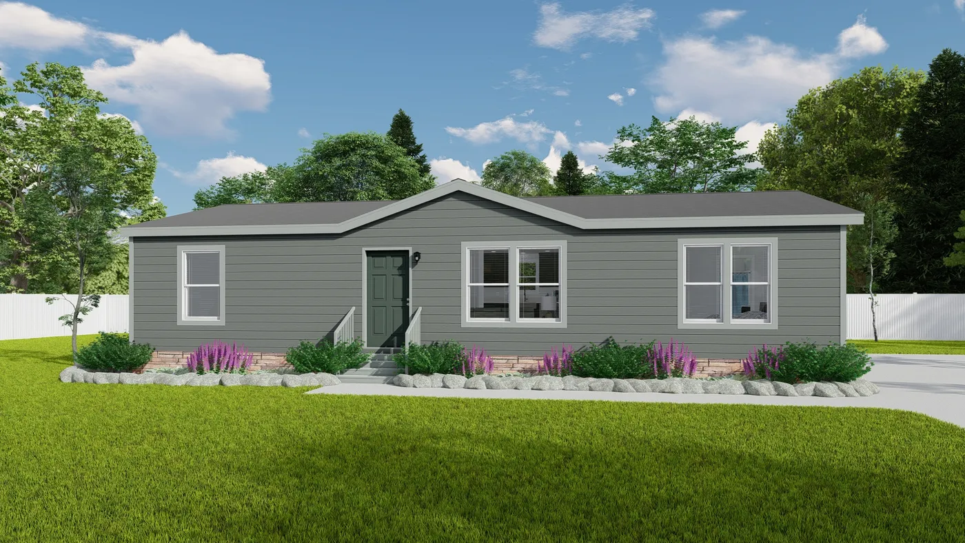 The DRM486F 48'              DREAM Exterior. This Manufactured Mobile Home features 4 bedrooms and 2 baths.