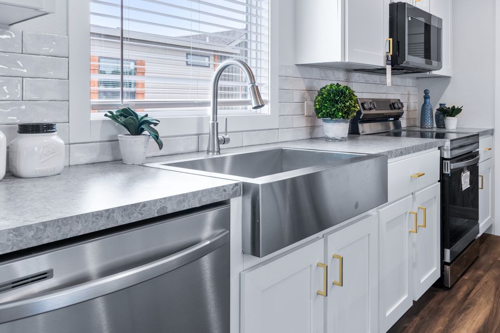 The LIZZIE Exterior. This Manufactured Mobile Home features 3 bedrooms and 2 baths.