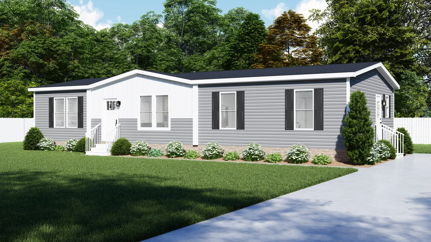 The LEO Exterior. This Manufactured Mobile Home features 3 bedrooms and 2 baths.