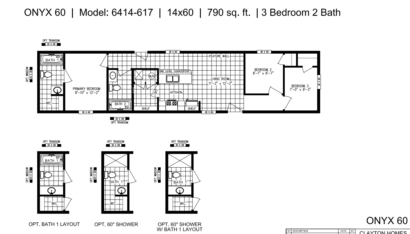 The ONYX 60 Exterior. This Manufactured Mobile Home features 3 bedrooms and 2 baths.
