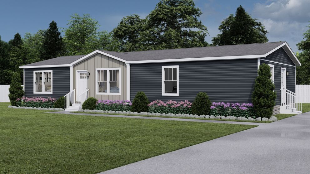 The BROWN EYED GIRL Exterior. This Manufactured Mobile Home features 4 bedrooms and 2 baths.