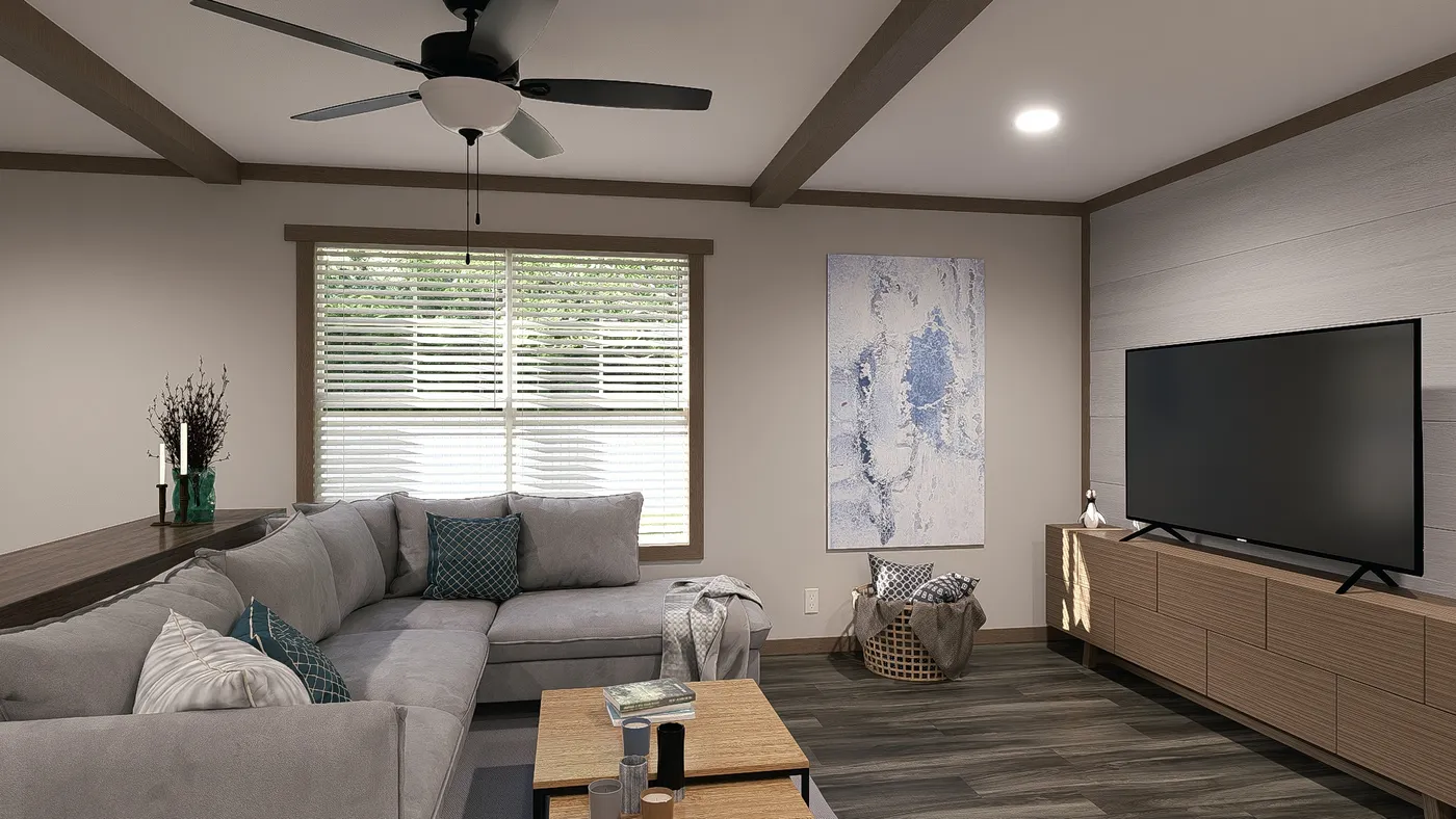 The TINSLEY Exterior. This Manufactured Mobile Home features 4 bedrooms and 2 baths.