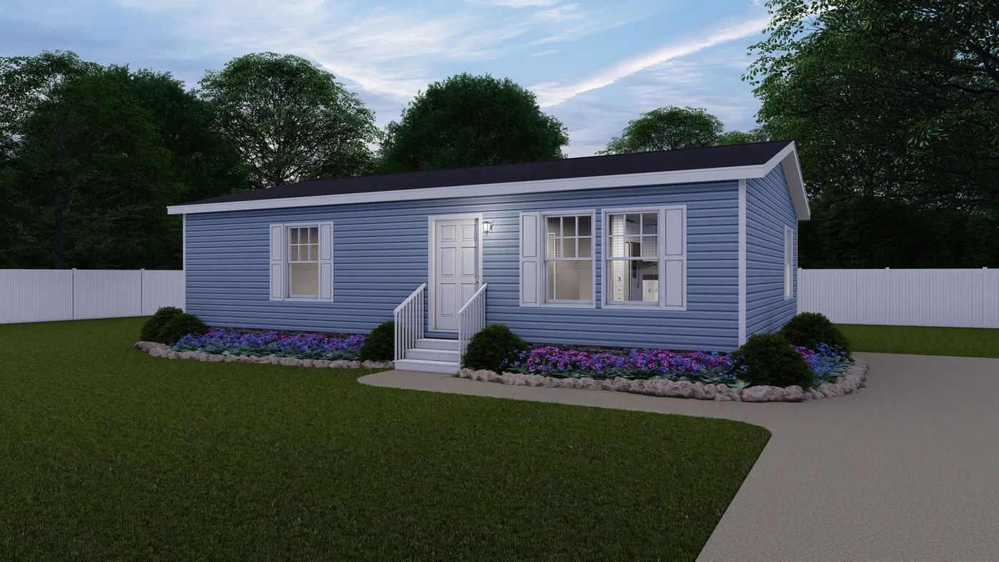 The LILAC PLACE 4028-MS044 SECT Exterior. This Manufactured Mobile Home features 2 bedrooms and 2 baths.