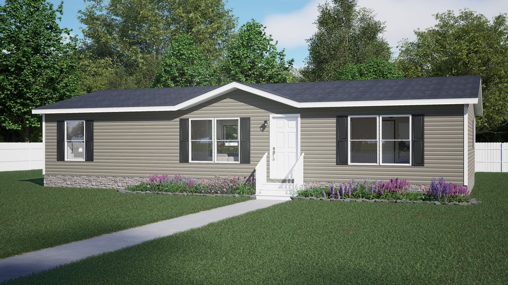 The THE MOUNTAINEER 52 Exterior. This Manufactured Mobile Home features 3 bedrooms and 2 baths.