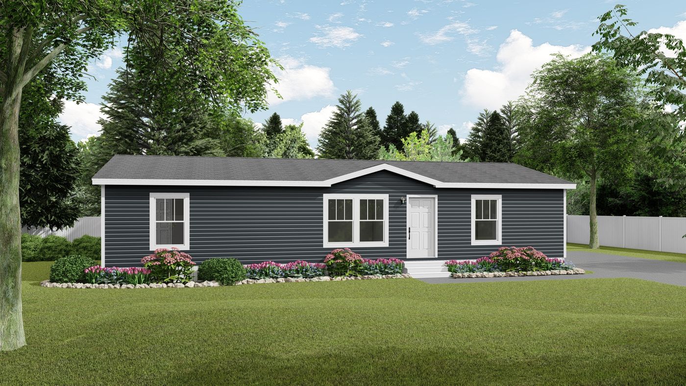 The AURORA PLACE 5228-MS049-1 SECT Exterior. This Manufactured Mobile Home features 3 bedrooms and 2 baths.