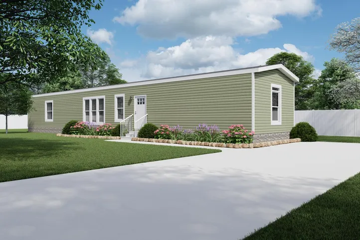 The RESOLUTION 16763X Exterior. This Manufactured Mobile Home features 3 bedrooms and 2 baths.