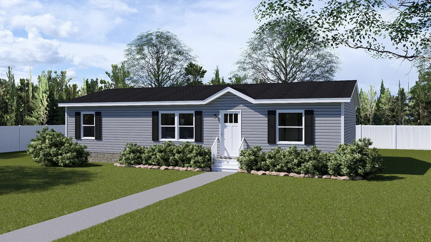 The LEGEND 28X48 Exterior. This Manufactured Mobile Home features 3 bedrooms and 2 baths.