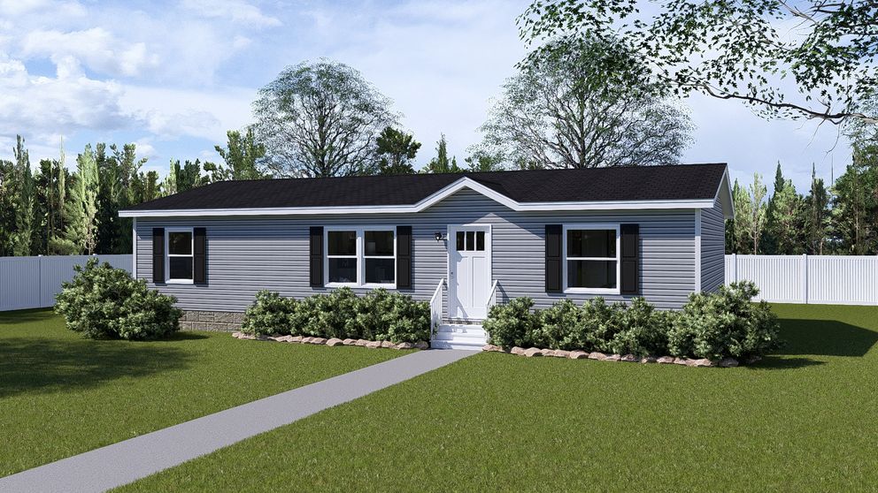 The LEGEND 28X48 Exterior. This Manufactured Mobile Home features 3 bedrooms and 2 baths.